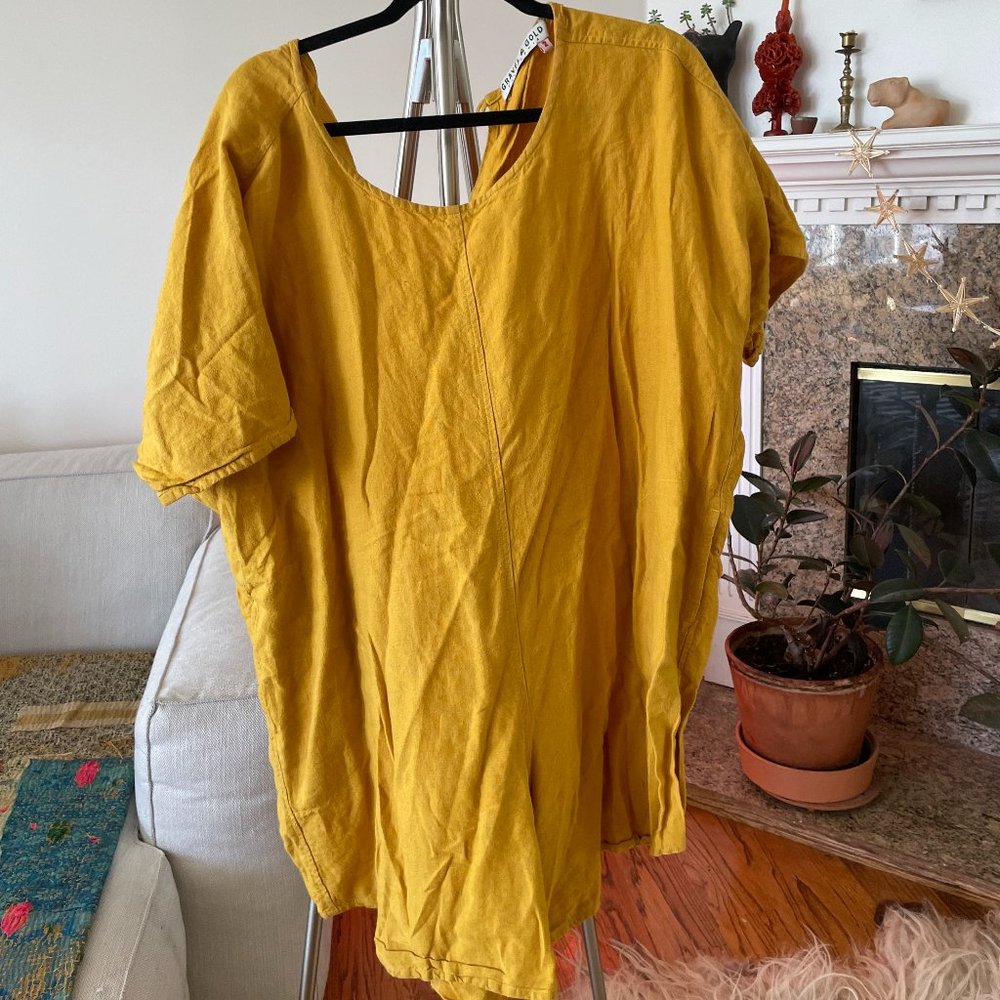 Gravel and Gold Rancho Romper Turmeric